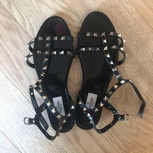 Valentino Rockstud jelly gladiator sandals